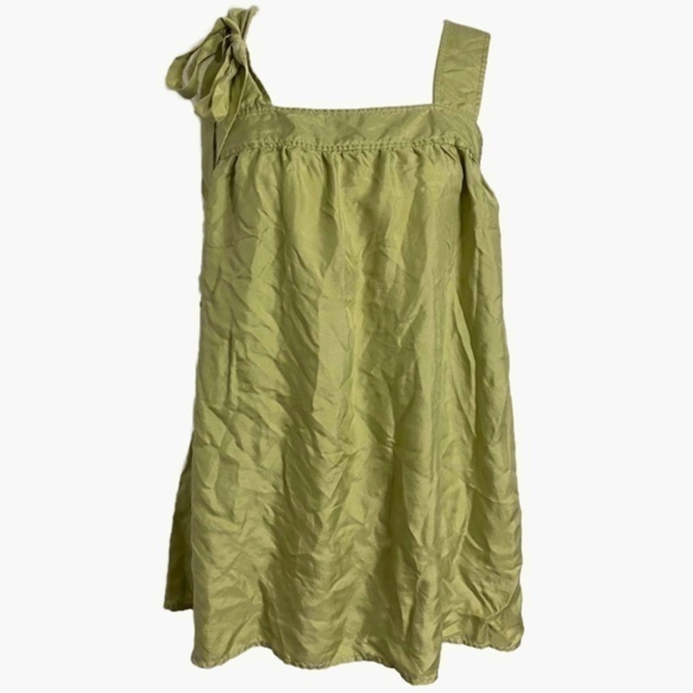 Banana Republic light green silk tunic tank top - Picture 1 of 11